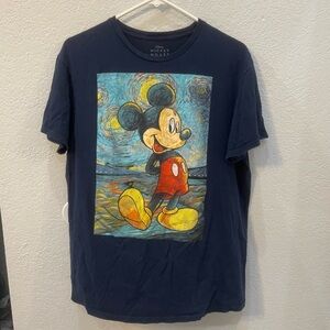 Mickey Mouse Van Gogh Starry Night T-shirt